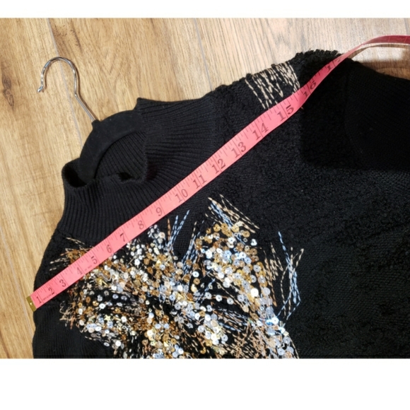 Anthropologie Knitted Knotted fete sequin sweater - Picture 13 of 13